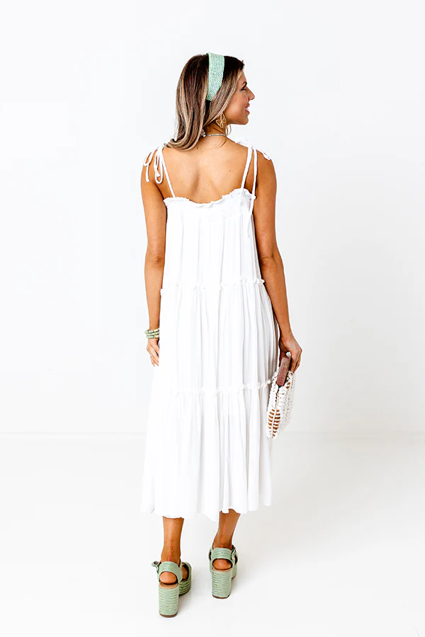 Poolside Dip Midi In White - Image 6