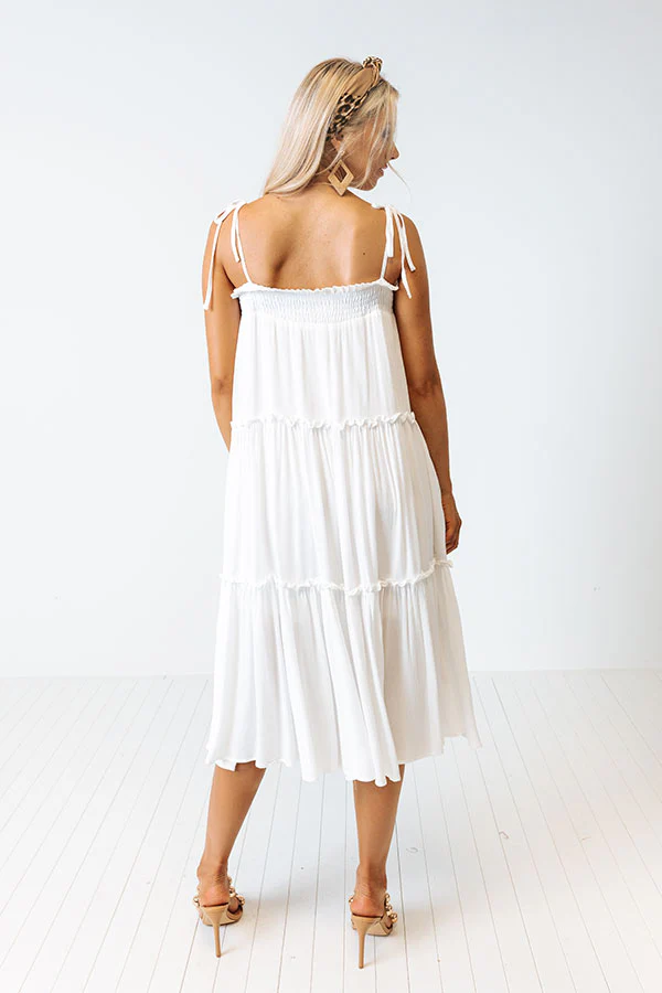 Poolside Dip Midi In White - Image 9