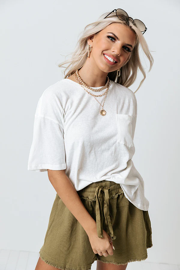 Popular Opinion Shift Tee In Ivory - Image 6