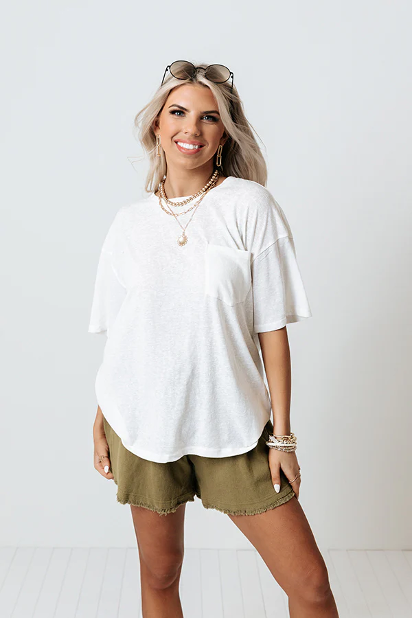 Popular Opinion Shift Tee In Ivory - Image 7