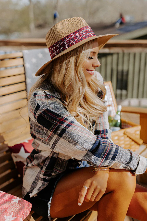 Prettiest Smile Raffia Fedora In Tan