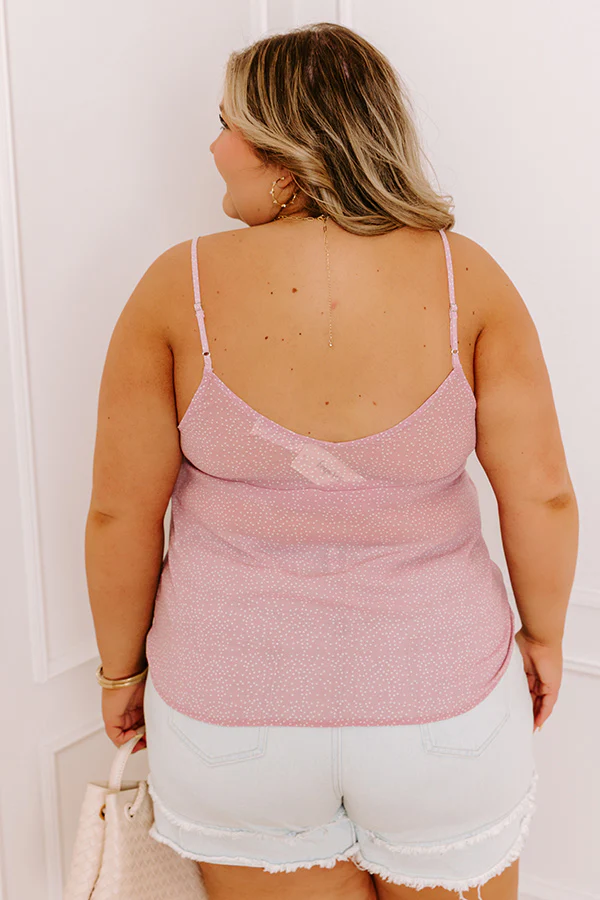 Private Jet Date Polka Dot Tank in Dusty Purple Curves - Image 3