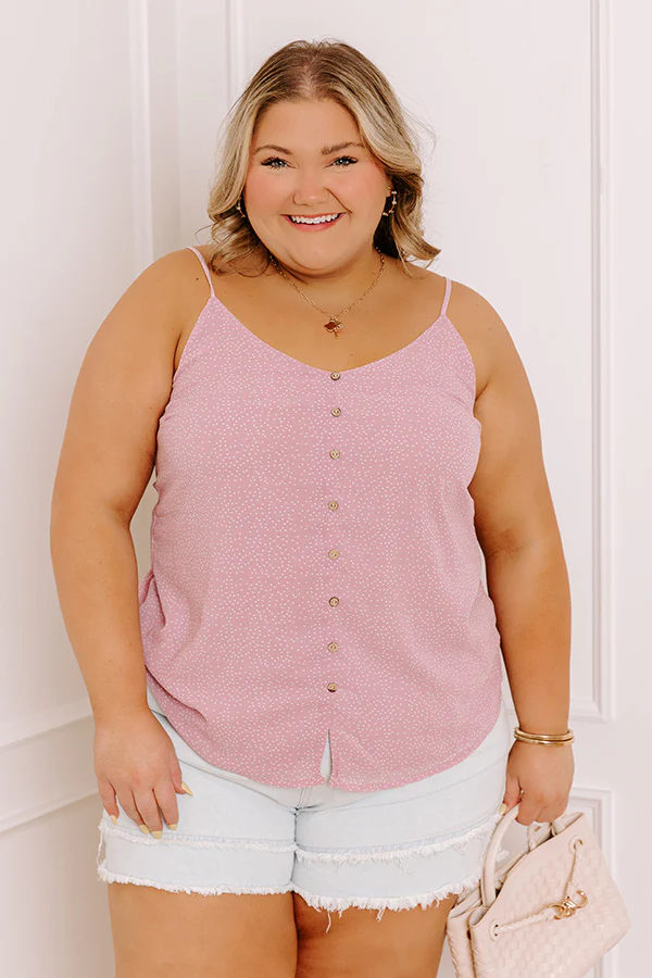 Private Jet Date Polka Dot Tank in Dusty Purple Curves - Image 4