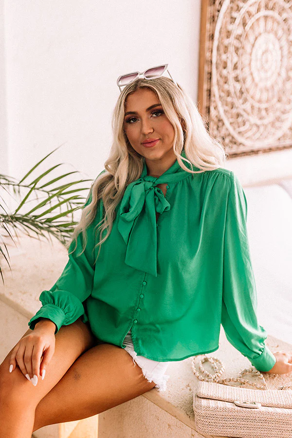 Promising Soul Shift Top in Kelly Green - Image 2