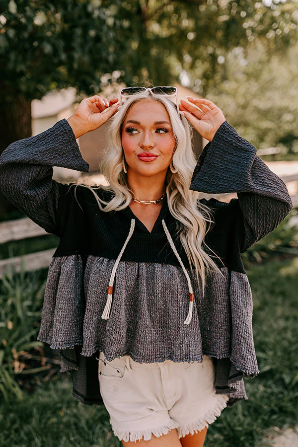Pumpkin Spice Feels Knit Sweater in Black - Image 5