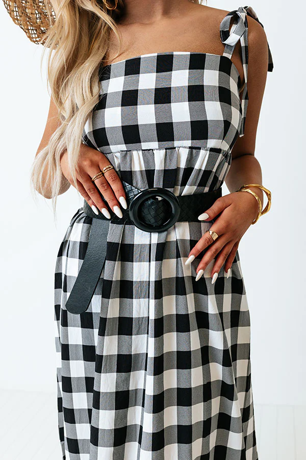Quick To Smile Faux Leather Belt In Black - Image 2