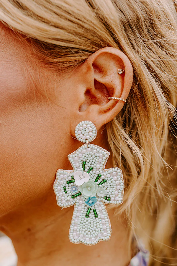 Radiant Blessings Beaded Earrings In Island Paradise - Image 2