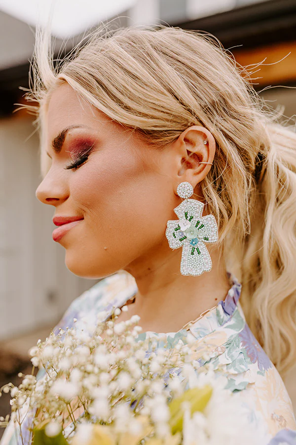 Radiant Blessings Beaded Earrings In Island Paradise - Image 3