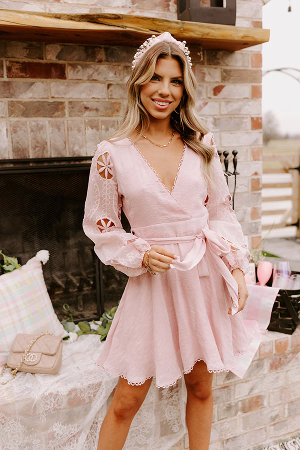 Radiant Reflections Mini Dress In Blush - Image 7