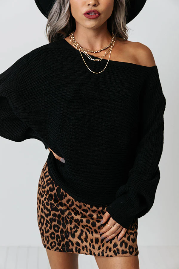 Reach For The Moon Knit Sweater In Black - Image 4