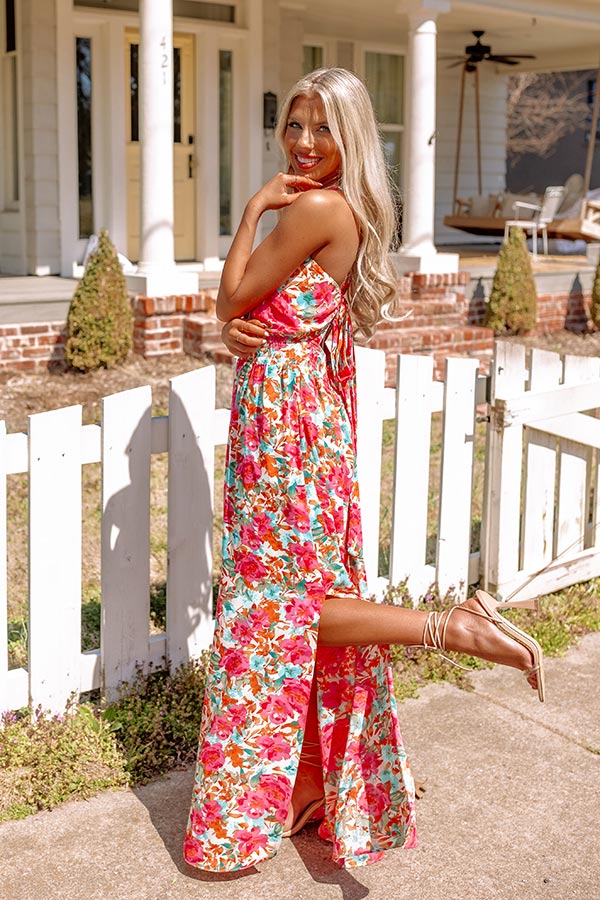 Ready For Fame Floral Maxi in Peach - Image 8