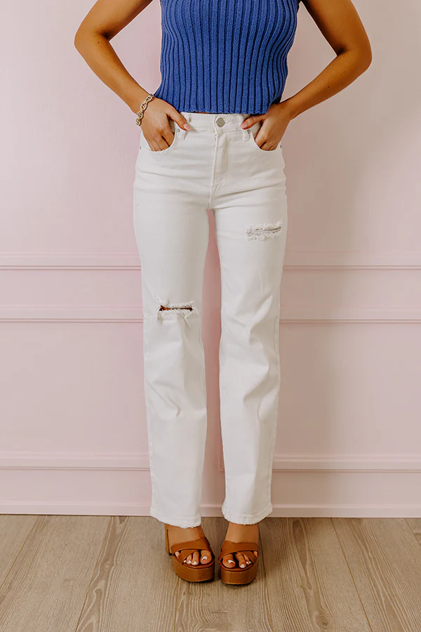 Risen The April High Waist Distressed Jean - Image 3