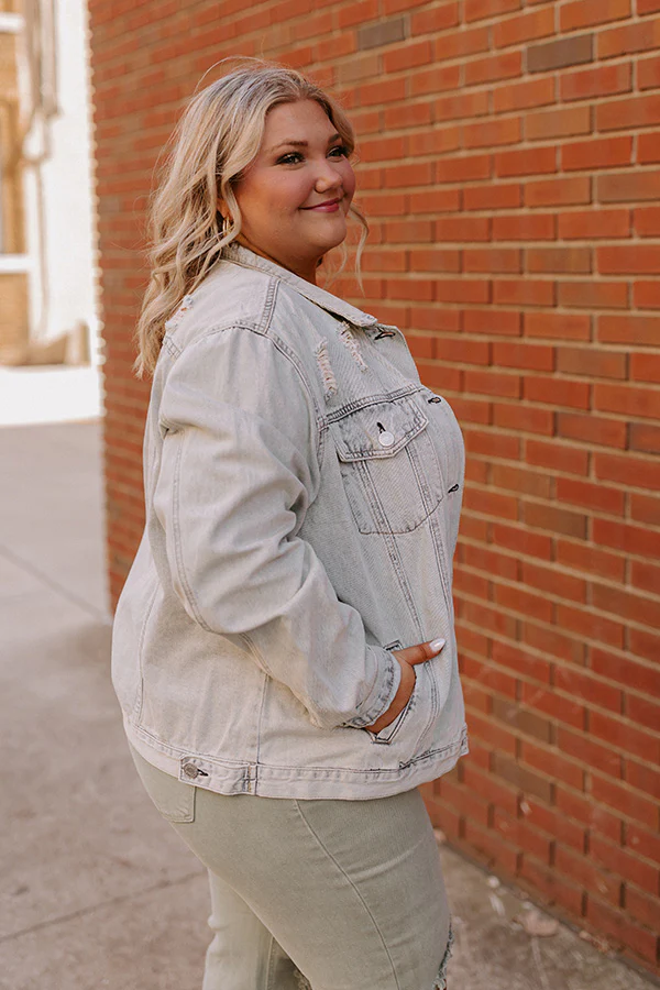 Risen The Kimora Distressed Denim Jacket Curves - Image 3