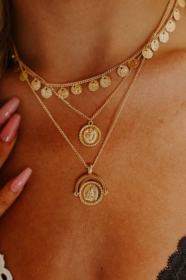 20-33 Romantic Story Layered Necklace in Gold - Image 2