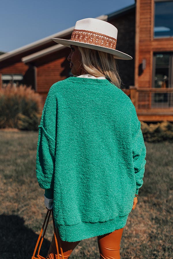 Rushing Winds Oversized Knit Sweater In Green - Image 6