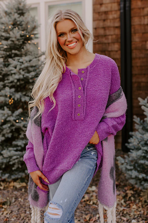 Rushing Winds Oversized Knit Sweater In Orchid - Image 5