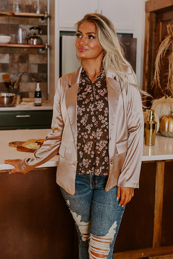 Saturday Night Premiere Blazer In Taupe - Image 5