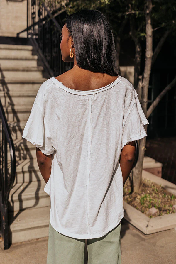 Saturday Stroll Shift Tee In White - Image 4