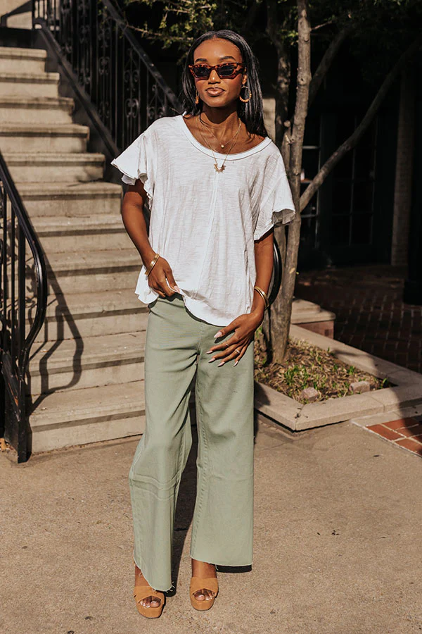 Saturday Stroll Shift Tee In White - Image 5