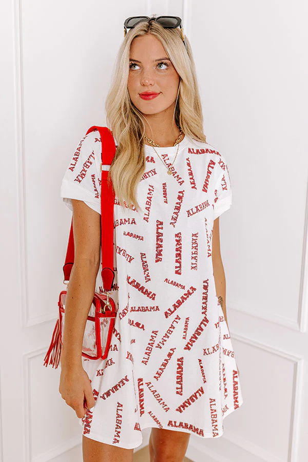 School Spirit Sequin Embroidered Mini Dress in Alabama - Image 3