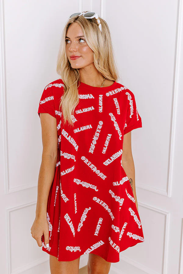 School Spirit Sequin Embroidered Mini Dress in Oklahoma - Image 6