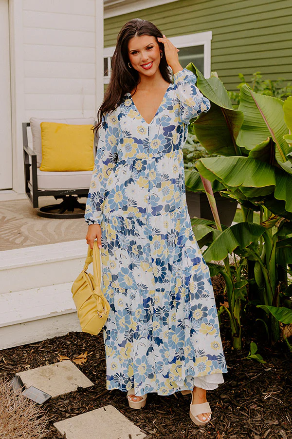 20-38 Seas The Moment Floral Maxi in Sky Blue - Image 4