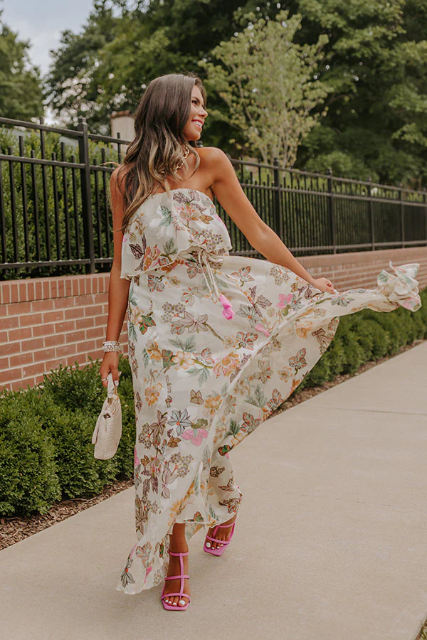 Seashells In Seychelles Floral Maxi - Image 3