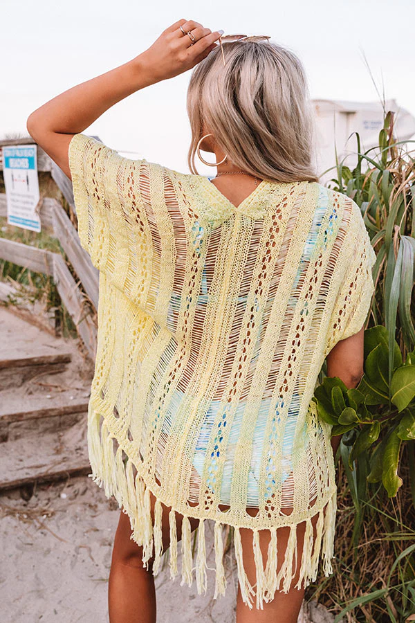 See You Poolside Knit Cardigan In Yellow - Image 8