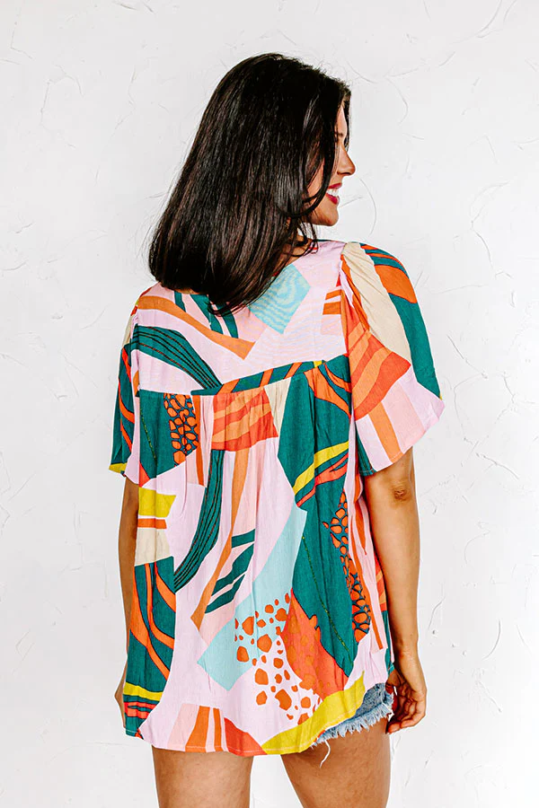 Seeking Sunshine Shift Top In Green - Image 3