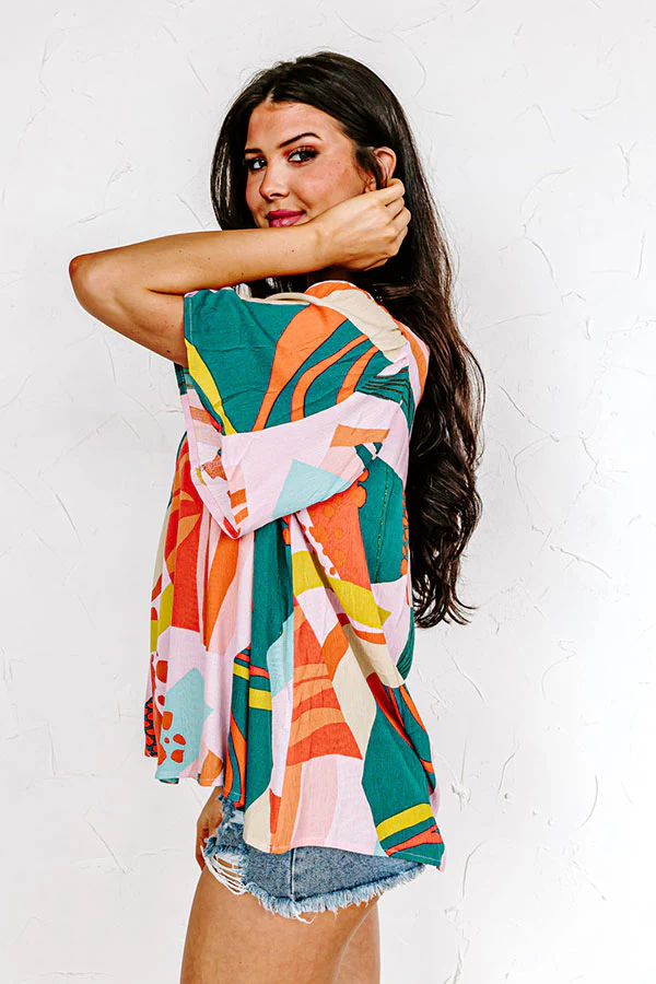 Seeking Sunshine Shift Top In Green - Image 4