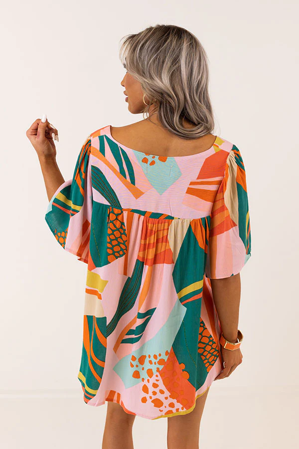 Seeking Sunshine Shift Top In Green - Image 7