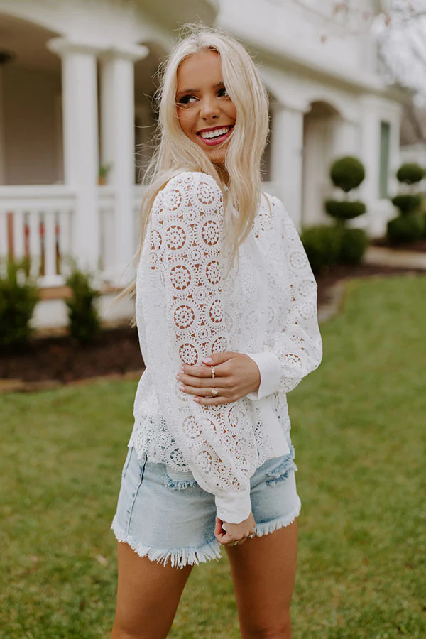 Send My Love To Paris Crochet Top - Image 7