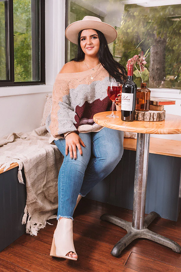 September Morning Knit Sweater In Iced Latte Curves - Image 2