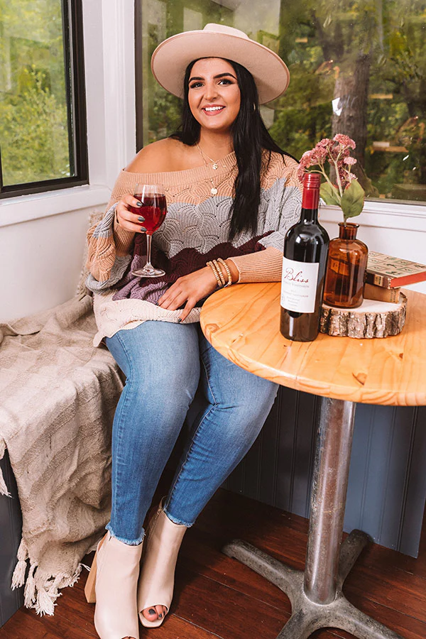 September Morning Knit Sweater In Iced Latte Curves - Image 3