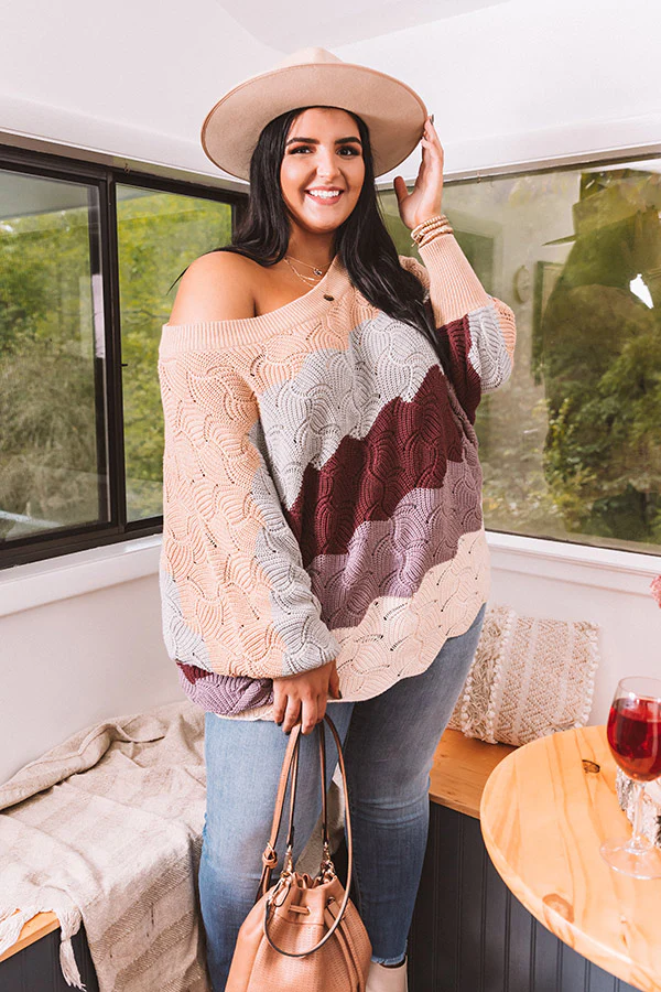 September Morning Knit Sweater In Iced Latte Curves - Image 5