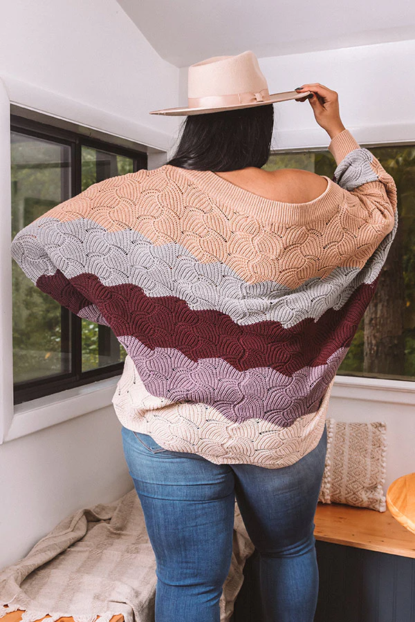 September Morning Knit Sweater In Iced Latte Curves - Image 7