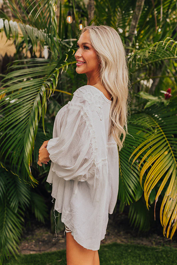 Serenity Song Babydoll Top In White - Image 3