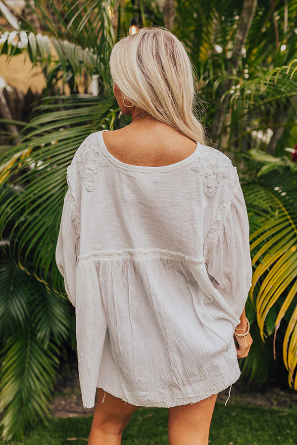 Serenity Song Babydoll Top In White - Image 4