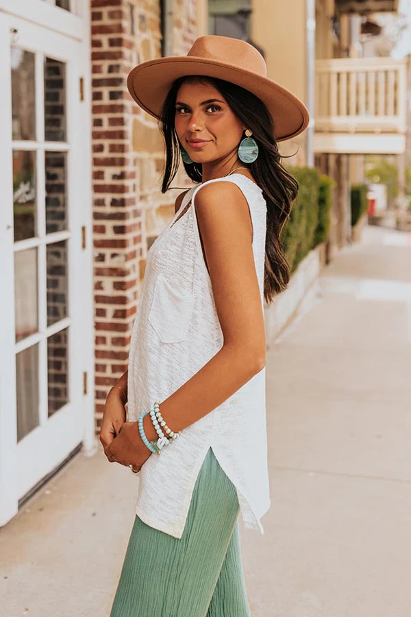 Shoreline Sanctuary Knit Top In Ivory - Image 4