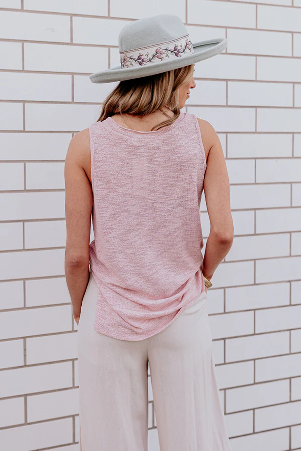 Shoreline Sanctuary Knit Top In Pink - Image 6