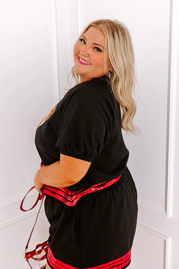 Sideline Social Embroidered Top in Black Curves - Image 6