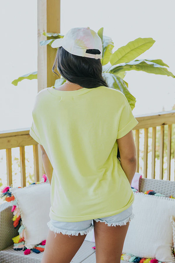 Simple Euphoria Shift Tee In Neon Yellow - Image 6