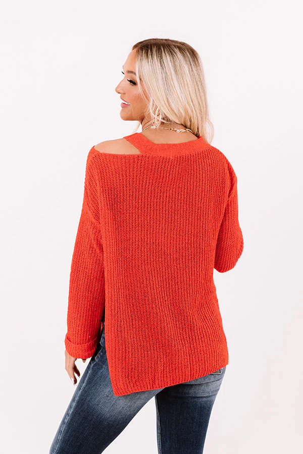 Simply Curated Knit Top In Red - Image 4