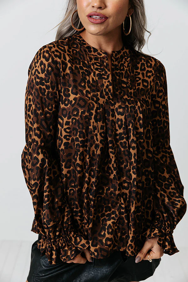 Simply Flourishing Leopard Shift Top - Image 10