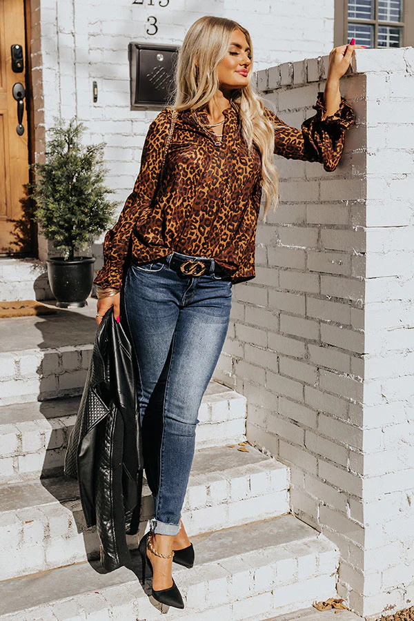 Simply Flourishing Leopard Shift Top - Image 6