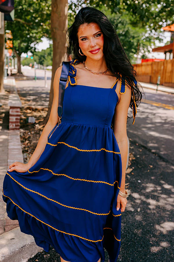 Simply Glowing Midi in Navy - Image 3
