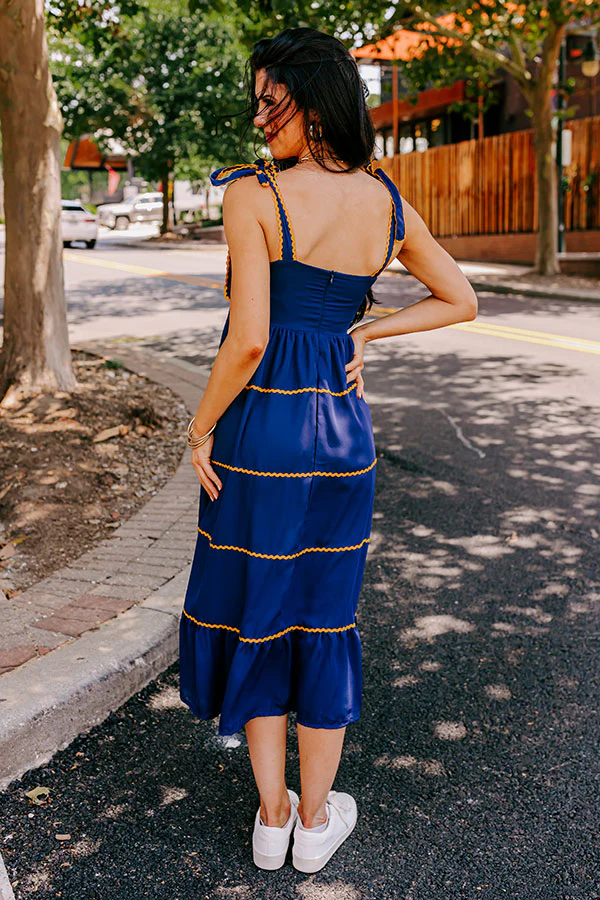 Simply Glowing Midi in Navy - Image 5