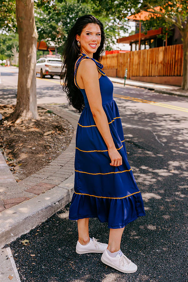 Simply Glowing Midi in Navy - Image 6