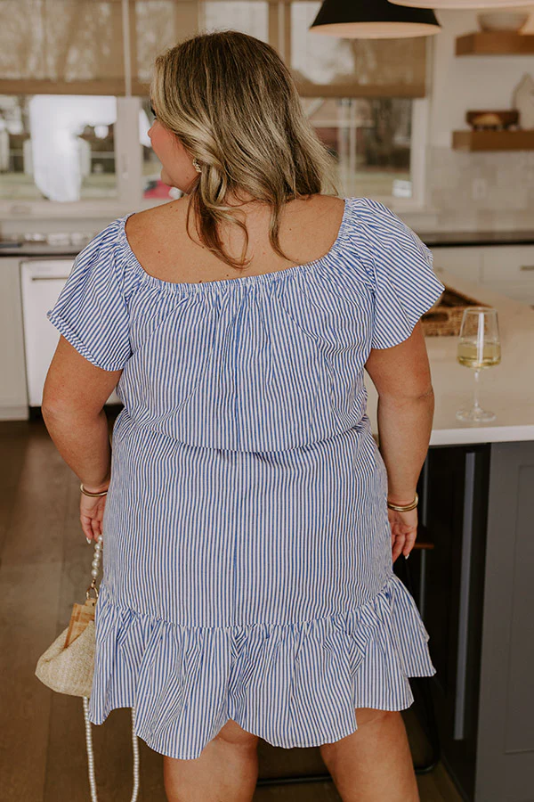 Simply Supreme Stripe Dress In White Curves - Image 2