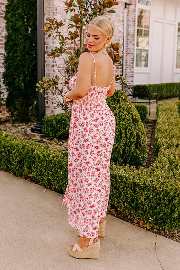 Smiles and Sunshine Floral Maxi in Ivory Curves - Image 4